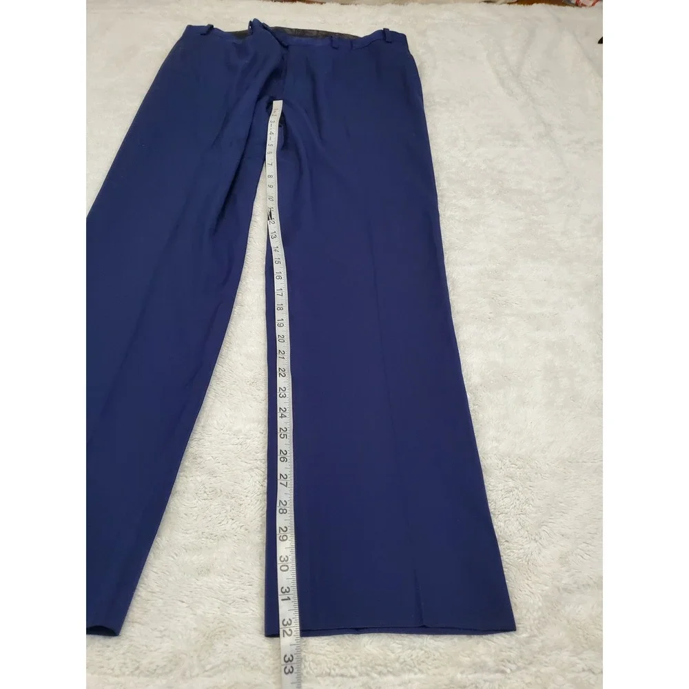 Calvin Klein Blue Office Suit Jacket Blazer 42L Pant 37x32 Classic Work Formal
